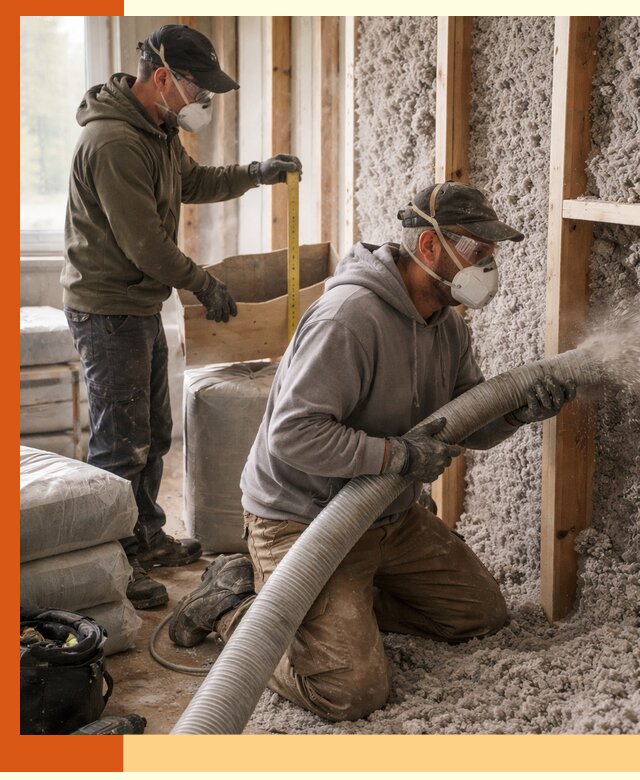 Утепление таунхауса эковатой в Чистополе для максимально теплых стен