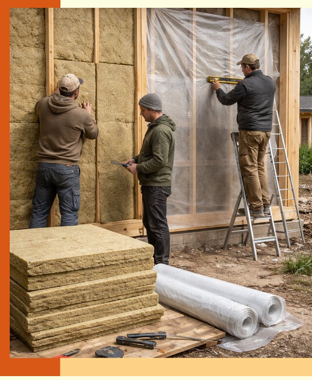 Утепление каркасного дома в Чистополе под ключ с гарантией качества