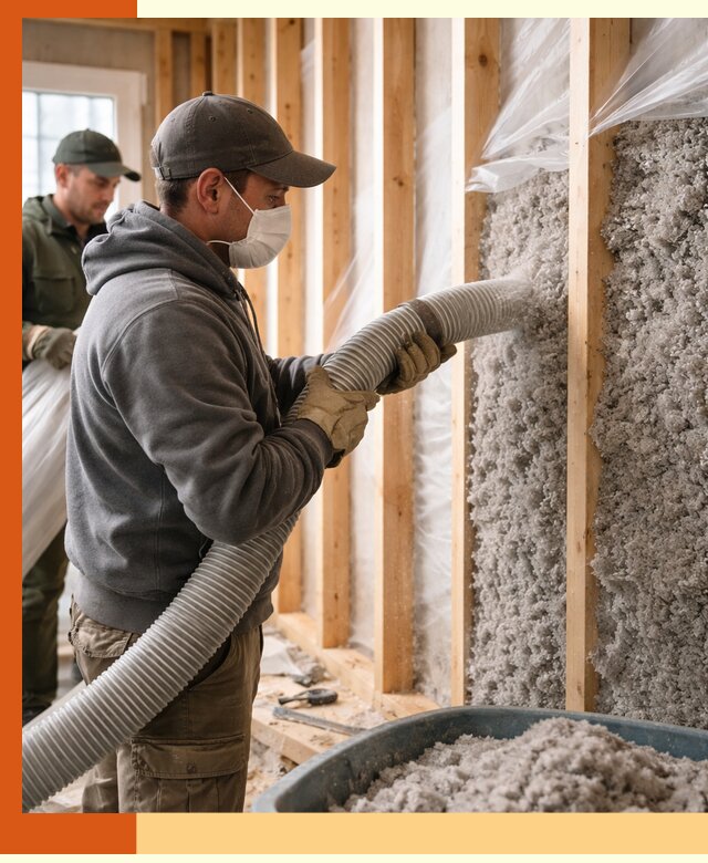 Утепление каркасного дома эковатой в Чистополе — качественно и надолго