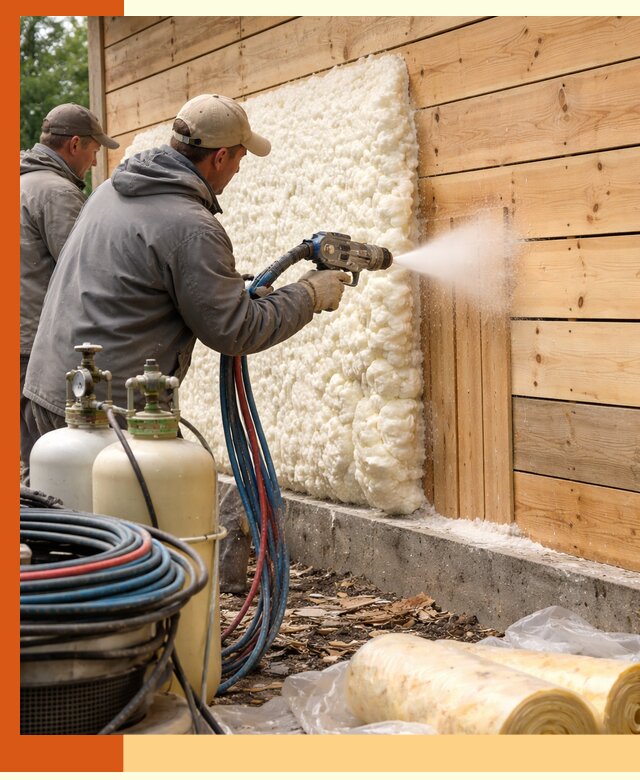 Утепление деревянного дома пенополиуретаном в Чистополе