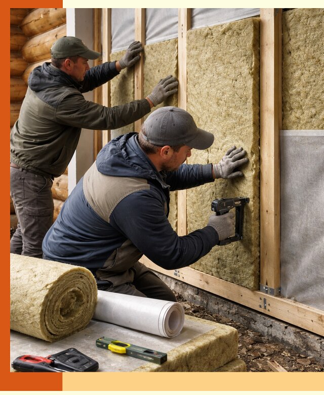 Утепление бревенчатого дома под ключ в Чистополе