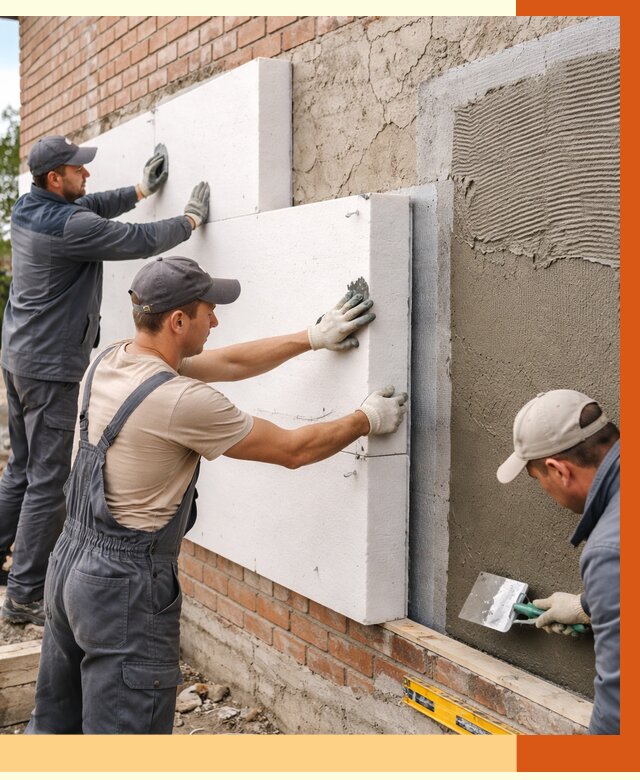 Утепление кирпичного дома в Чистополе от 4300 руб. под ключ | ТепломастерЧст