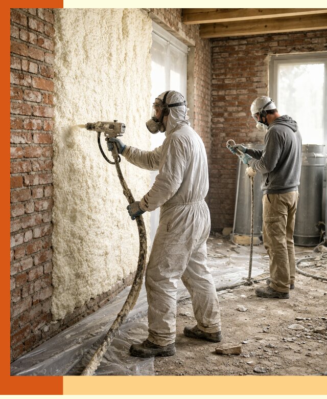 Утепление кирпичного дома пенополиуретаном в Чистополе