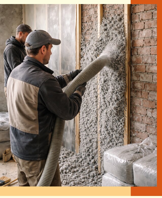 Утепление кирпичного дома эковатой в Чистополе от 2406 руб./м² | ТепломастерЧст