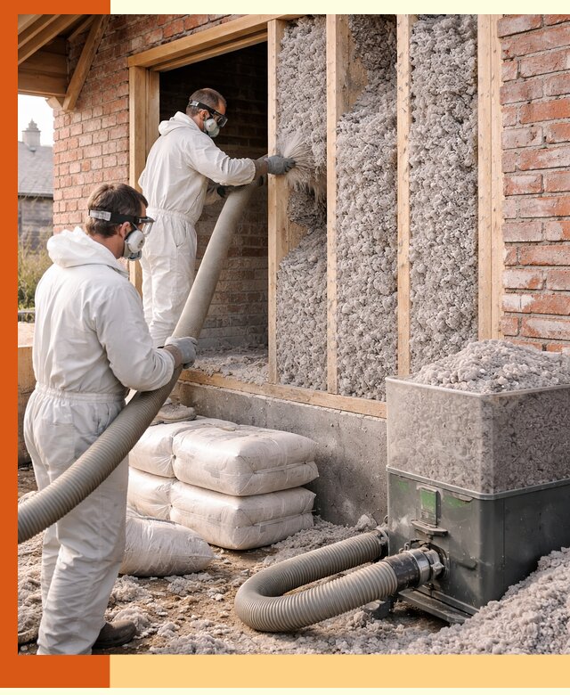 Утепление кирпичного дома эковатой в Чистополе