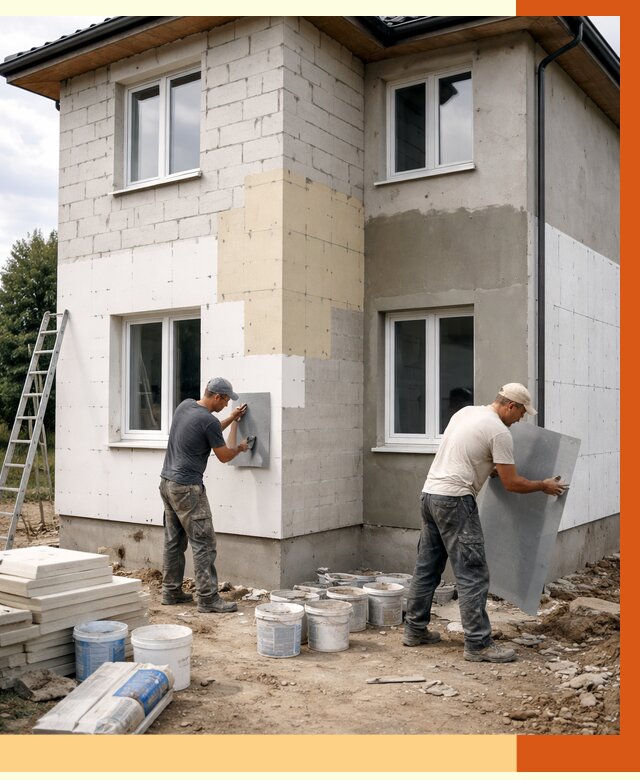 Утепление дома из газобетона в Чистополе от 4300 руб./м² — заказать у ТепломастерЧст