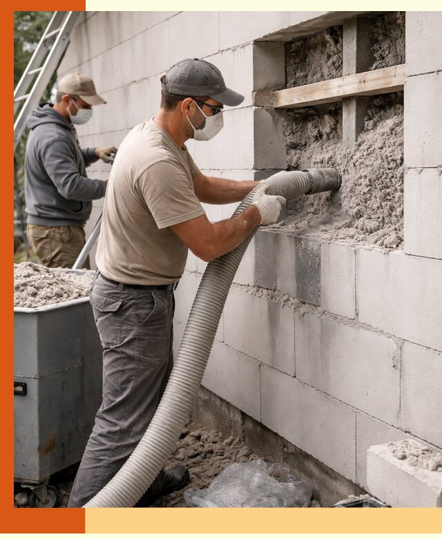 Утепление дома из газобетона эковатой в Чистополе