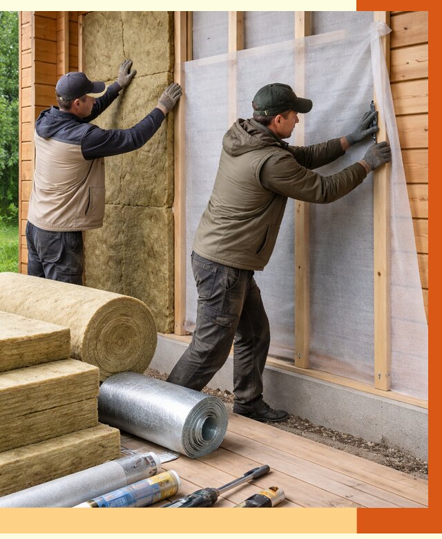 Утепление дома из двойного бруса в Чистополе от 4915 руб./м² — ТепломастерЧст под ключ