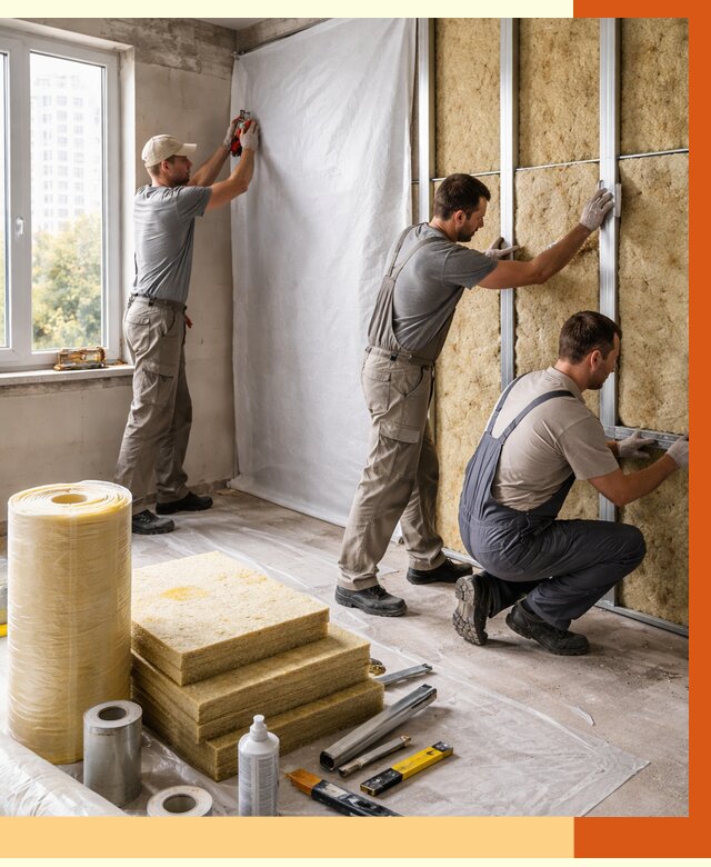 Утепление квартиры в Чистополе от 4608 руб/м2 — утеплить квартиру изнутри и снаружи | ТепломастерЧст