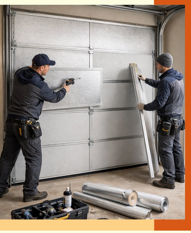 Утепление гаражных ворот в Чистополе от 8038 руб/м2 — надежно и быстро | ТепломастерЧст