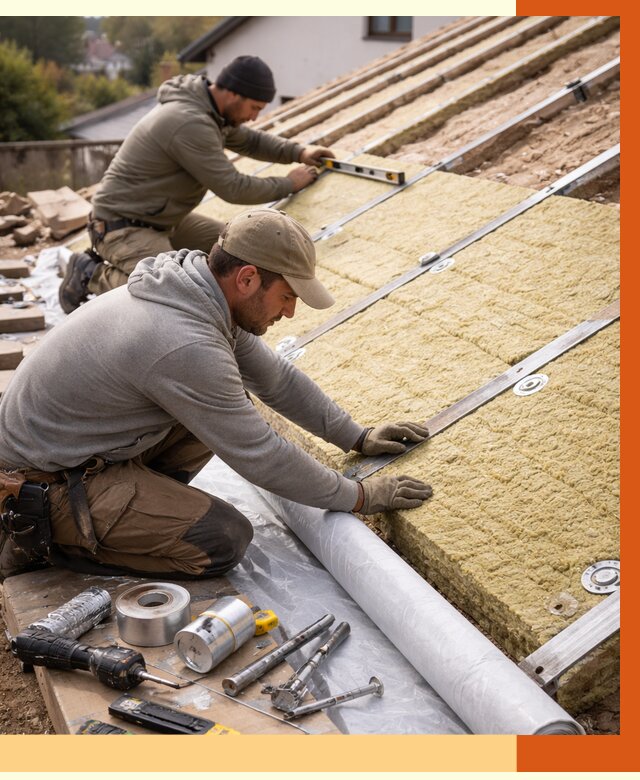 Утепление крыши снаружи в Чистополе под ключ от 1229 руб./м2 | ТепломастерЧст