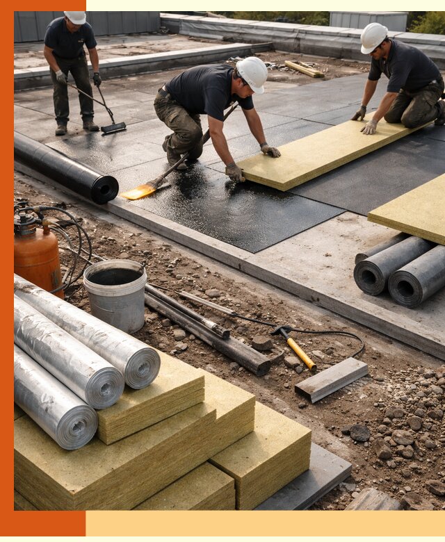 Утепление плоской крыши в Чистополе — надежная теплоизоляция и герметизация