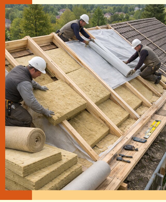 Утепление скатной крыши в Чистополе качественно и надёжно