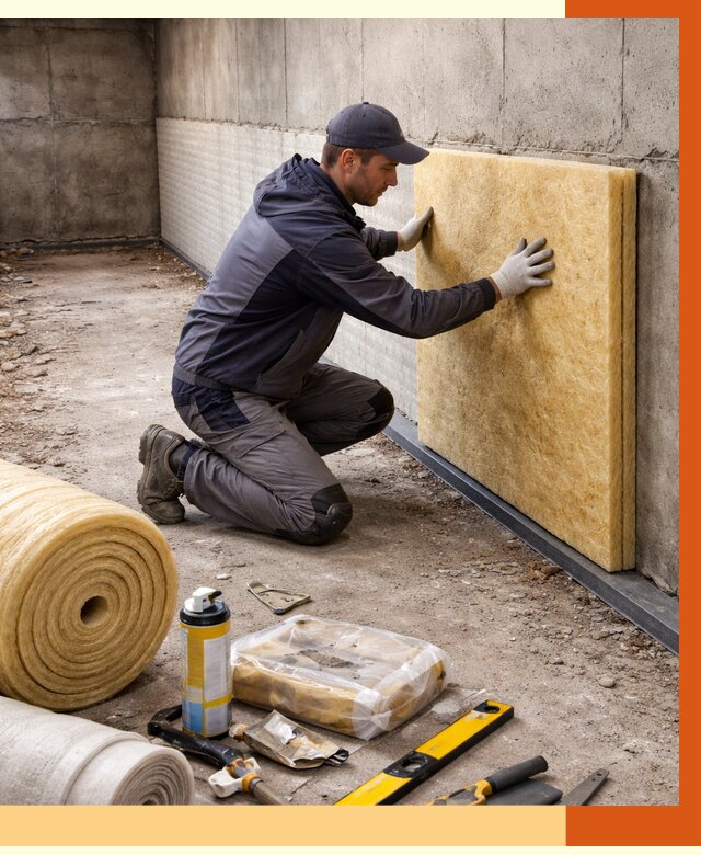 Утепление фундамента изнутри в Чистополе от 4300 руб./м2 — работы под ключ | ТепломастерЧст