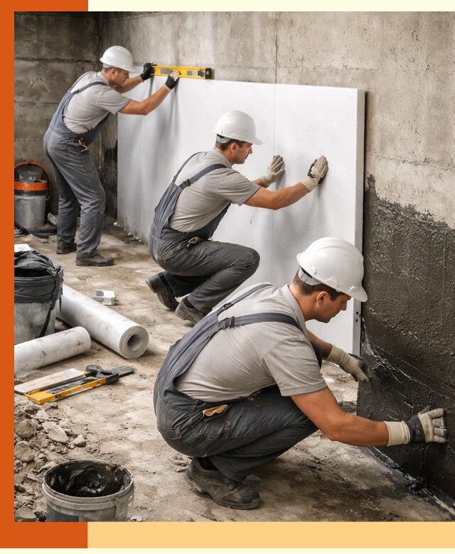 Утепление фундамента изнутри профессионально в Чистополе