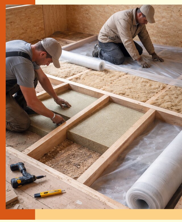 Профессиональное утепление деревянного пола в Чистополе