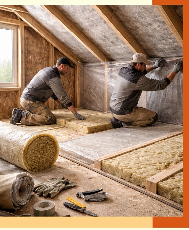 Утепление чердака в Чистополе от 7679 руб/м² — теплоизоляция и комплексное утепление под ключ | ТепломастерЧст