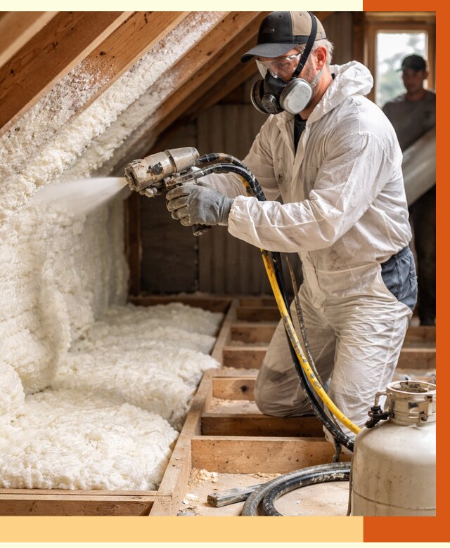 Утепление чердака ППУ в Чистополе от 8826 руб./м2 — услуга под ключ | ТепломастерЧст