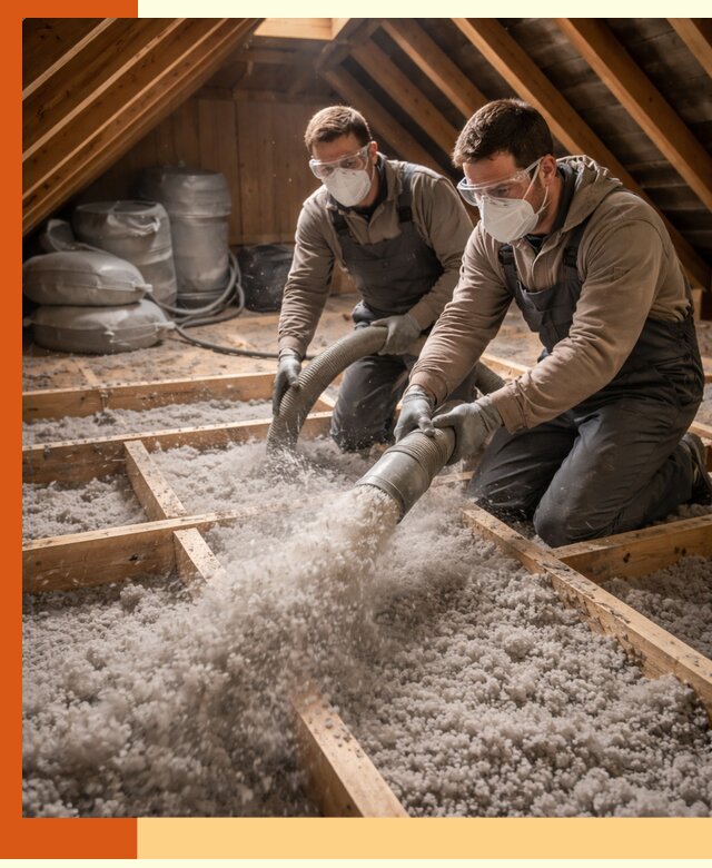 Утепление чердака эковатой в Чистополе — быстро и надёжно