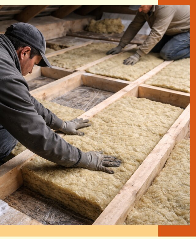 Утепление чердака минватой в Чистополе от 3584 руб/м2 под ключ | ТепломастерЧст