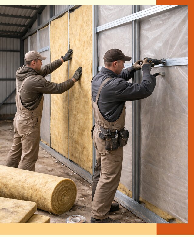 Утепление металлического ангара в Чистополе от 4864 руб/м2 — услуги под ключ | ТепломастерЧст