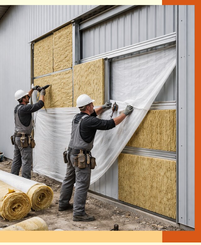 Утепление металлического склада в Чистополе от 4608 руб/м2 — комплексное утепление под ключ | ТепломастерЧст