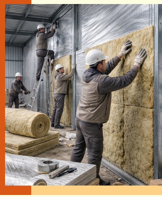 Утепление металлического склада в Чистополе: теплоизоляция и герметизация