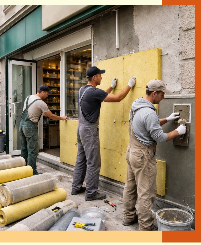 Утепление магазина в Чистополе от 4608 руб/м2 — цена, стены и снаружи | ТепломастерЧст