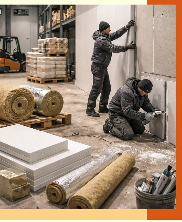 Утепление холодного склада в Чистополе от 8703 руб/м2 — комплексное под ключ | ТепломастерЧст