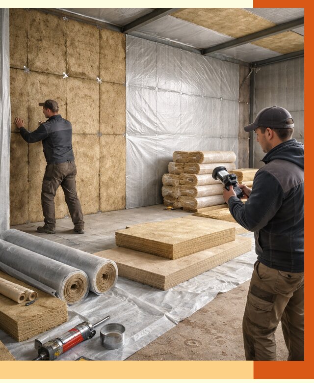 Утепление теплого склада в Чистополе под ключ от 11775 руб/м² | ТепломастерЧст