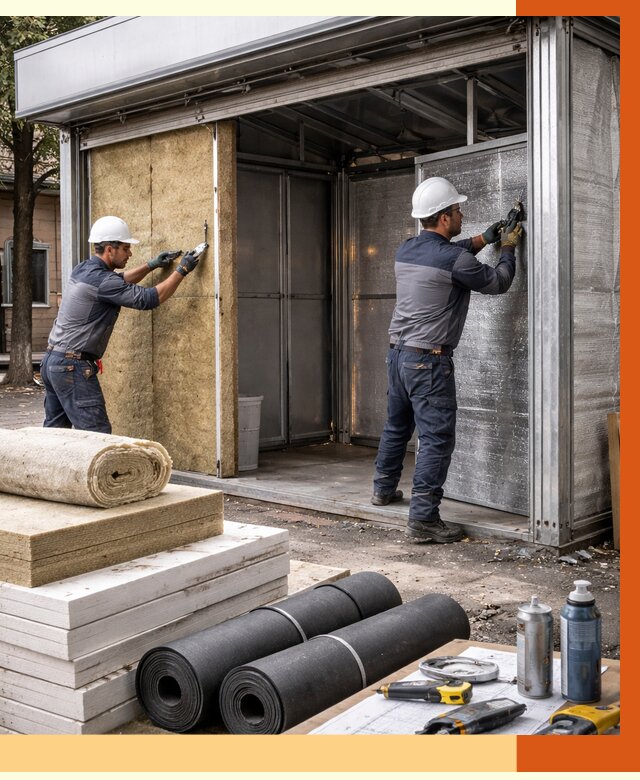 Утепление павильона шаурма в Чистополе под ключ от 1229 руб. за м² | ТепломастерЧст