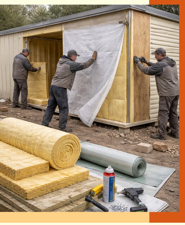 Утепление строительной бытовки в Чистополе от 12799 руб. под ключ | ТепломастерЧст