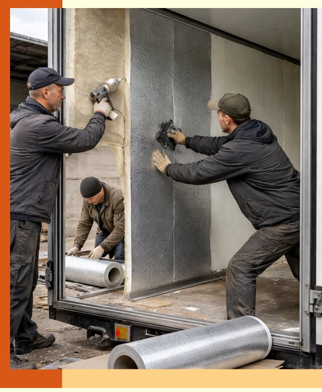 Утепление холодильного кузова в Чистополе — монтаж и теплоизоляция