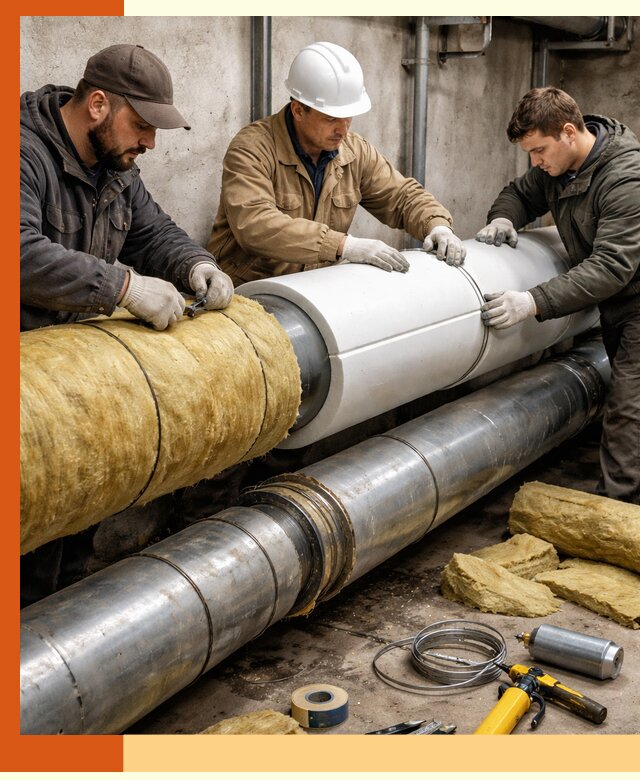 Утепление трубопровода в Чистополе с гарантией энергоэффективности