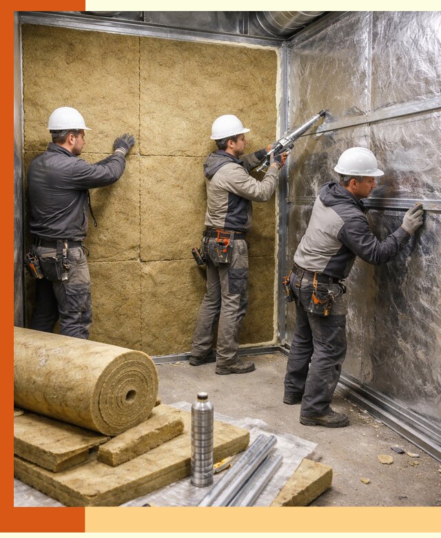 Утепление венткамеры в Чистополе — качественная теплоизоляция и шумопоглощение