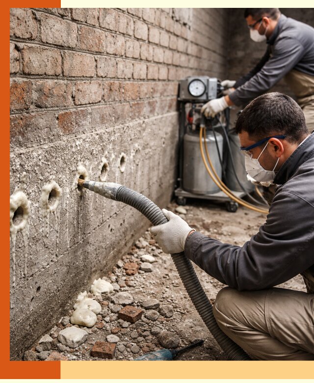Заполнение колодцевой кладки ППУ в Чистополе быстро и герметично