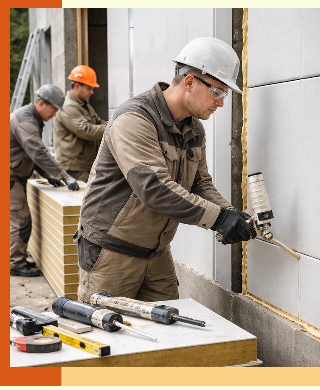 Утепление сэндвич-панелей пенополиуретаном в Чистополе