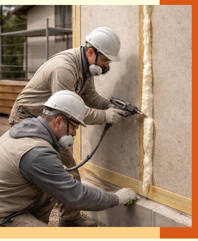 Утепление сип панелей ППУ в Чистополе от 4915 руб. под ключ | ТепломастерЧст