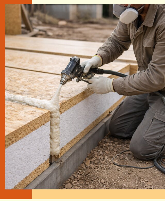 Утепление СИП-панелей пенополиуретаном (ППУ) в Чистополе