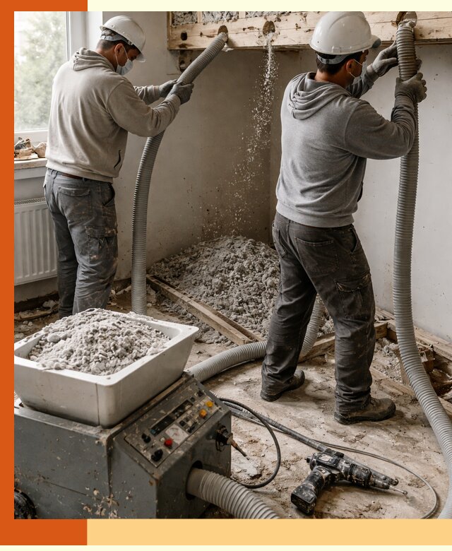 Заполнение пустот перекрытий пеной и наполнителями в Чистополе