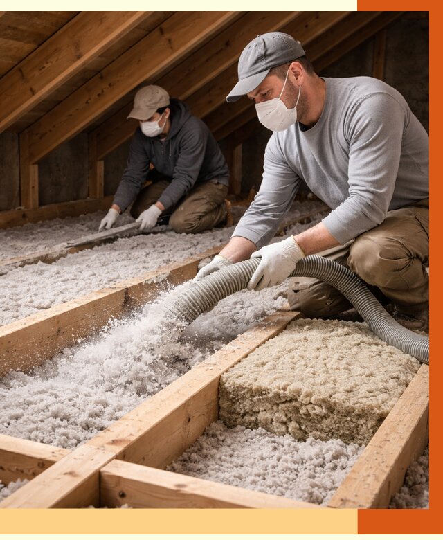 Заполнение полостей чердачного перекрытия в Чистополе от 4608 руб. | ТепломастерЧст