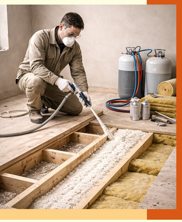 Заполнение полостей межэтажного перекрытия в Чистополе от 4300 руб. | ТепломастерЧст