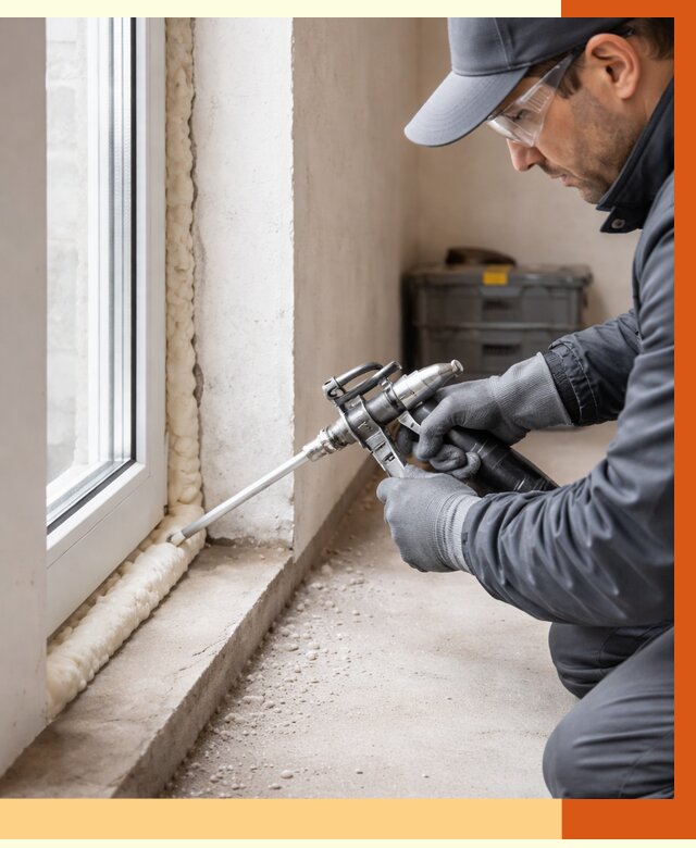 Герметизация стыков ППУ в Чистополе от 1689 руб. за м2 — утепление примыканий под ключ | ТепломастерЧст