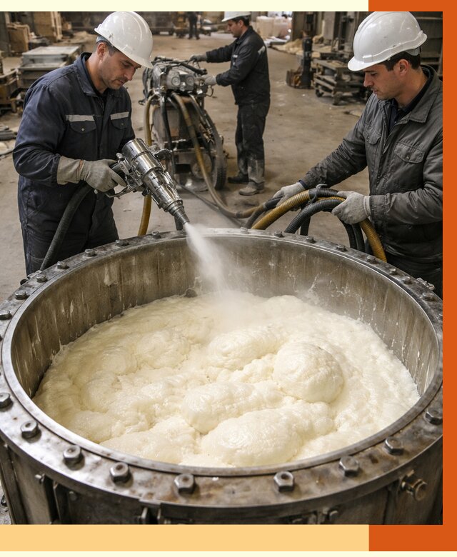 Заливка ППУ в емкости в Чистополе от 7423 руб. — утепление емкости под ключ | ТепломастерЧст