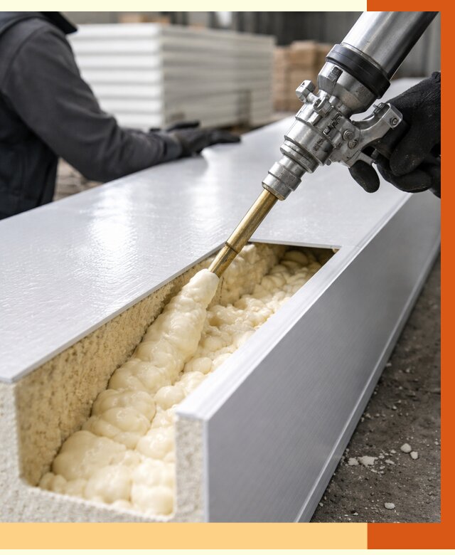 Заполнение пустот холодильных панелей в Чистополе от 7679 руб. | ТепломастерЧст