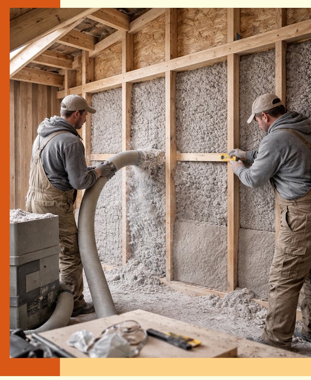 Утепление эковатой стен, потолков и перекрытий в Чистополе