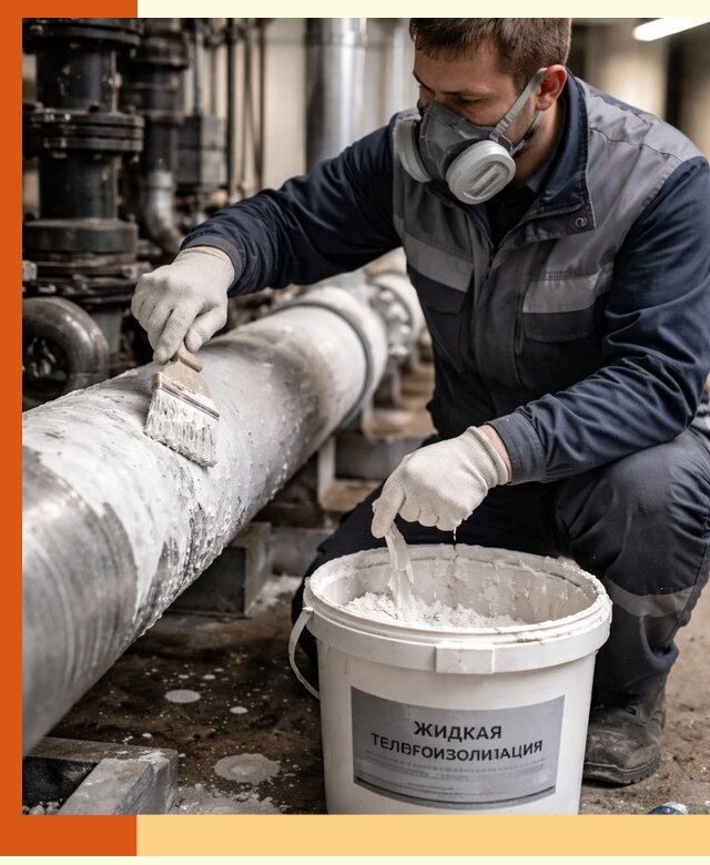 Утепление оборудования жидкой теплоизоляцией в Чистополе