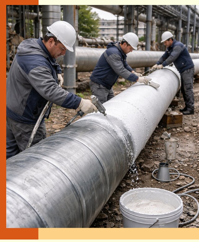 Утепление теплотрассы жидкой теплоизоляцией в Чистополе