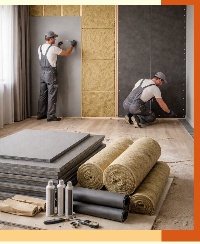 Шумоизоляция дома в Чистополе от 4608 руб/м2 — комплексная звукоизоляция под ключ | ТепломастерЧст