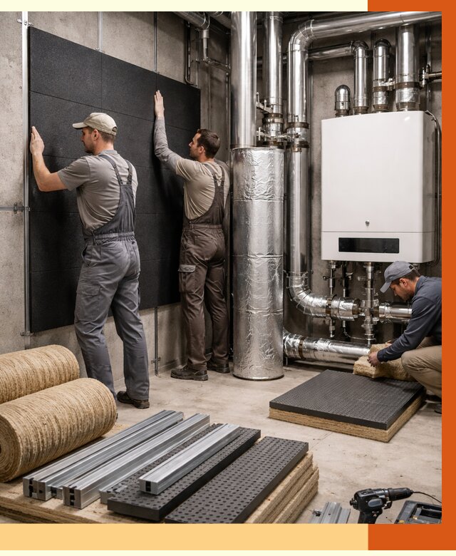 Шумоизоляция котельной в Чистополе от 6655 руб. под ключ | Профессиональная звукоизоляция — ТепломастерЧст